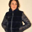 Piumino con rivestimento pelliccia visone femmina